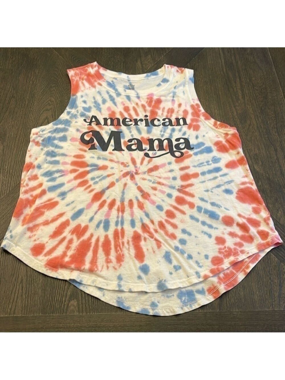 American Mama Tank Top XL Extra Large Tie Dye
